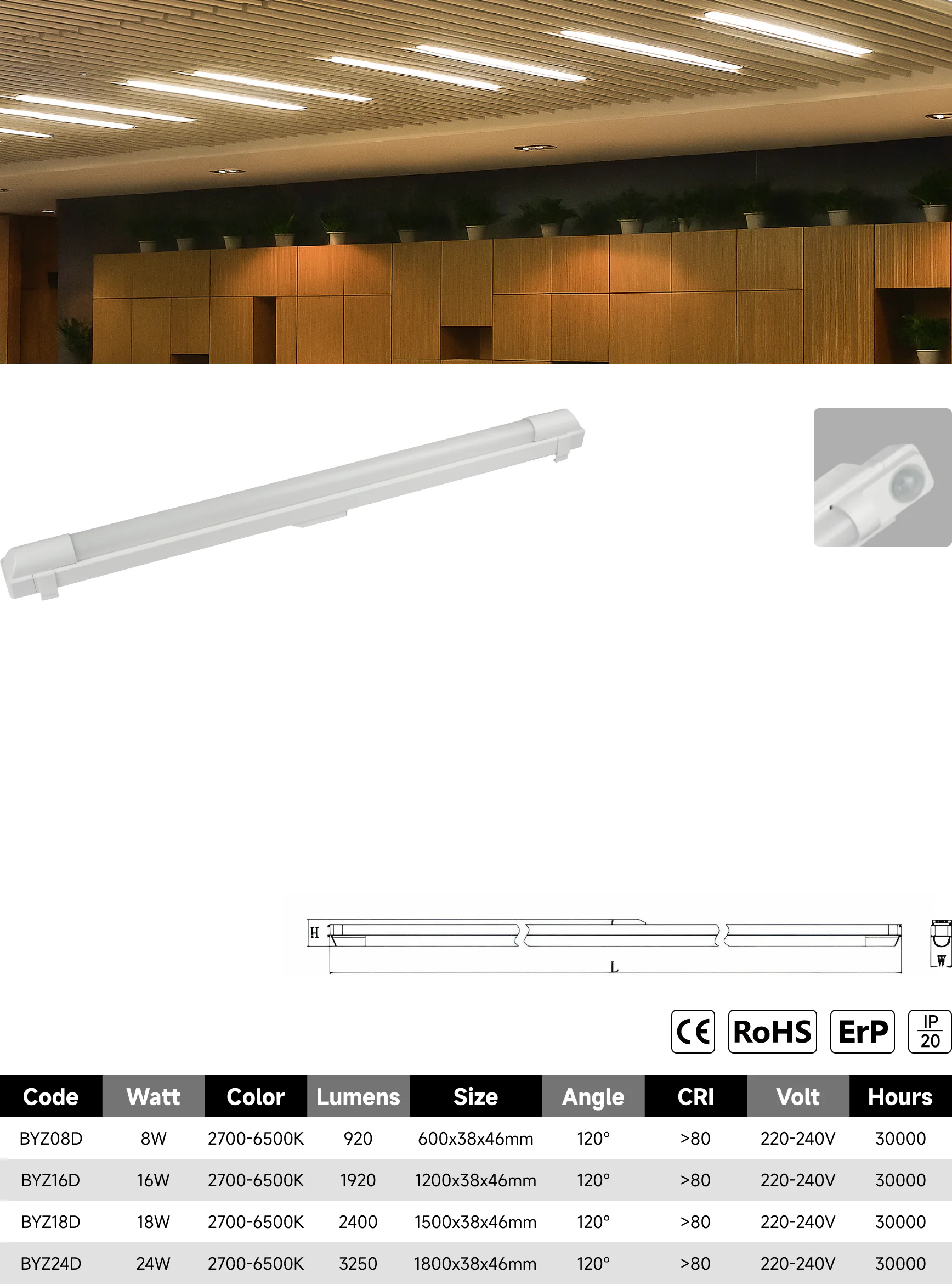 BYZ-D batten light catalogue