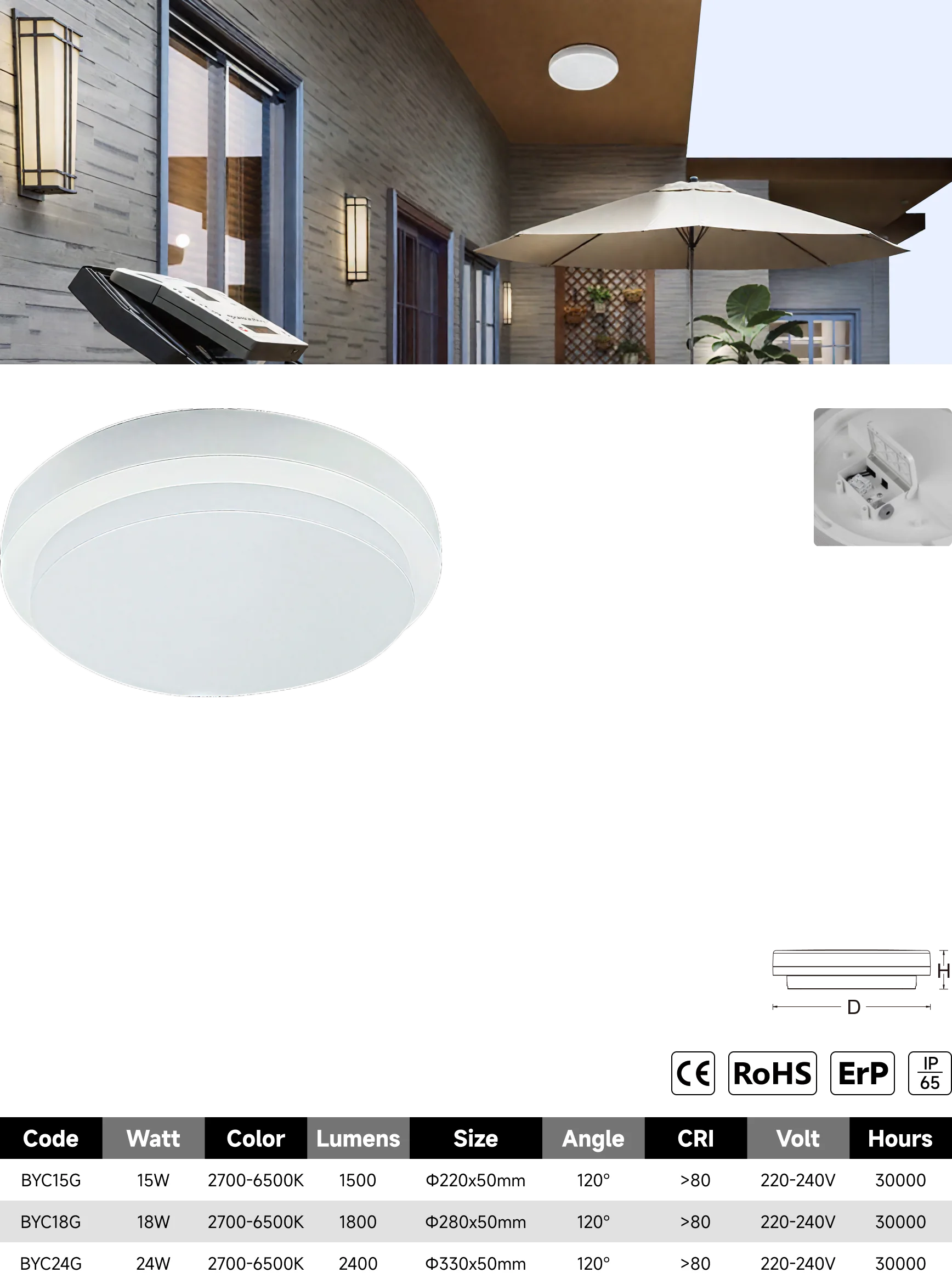 BYC-G ceiling light catalogue