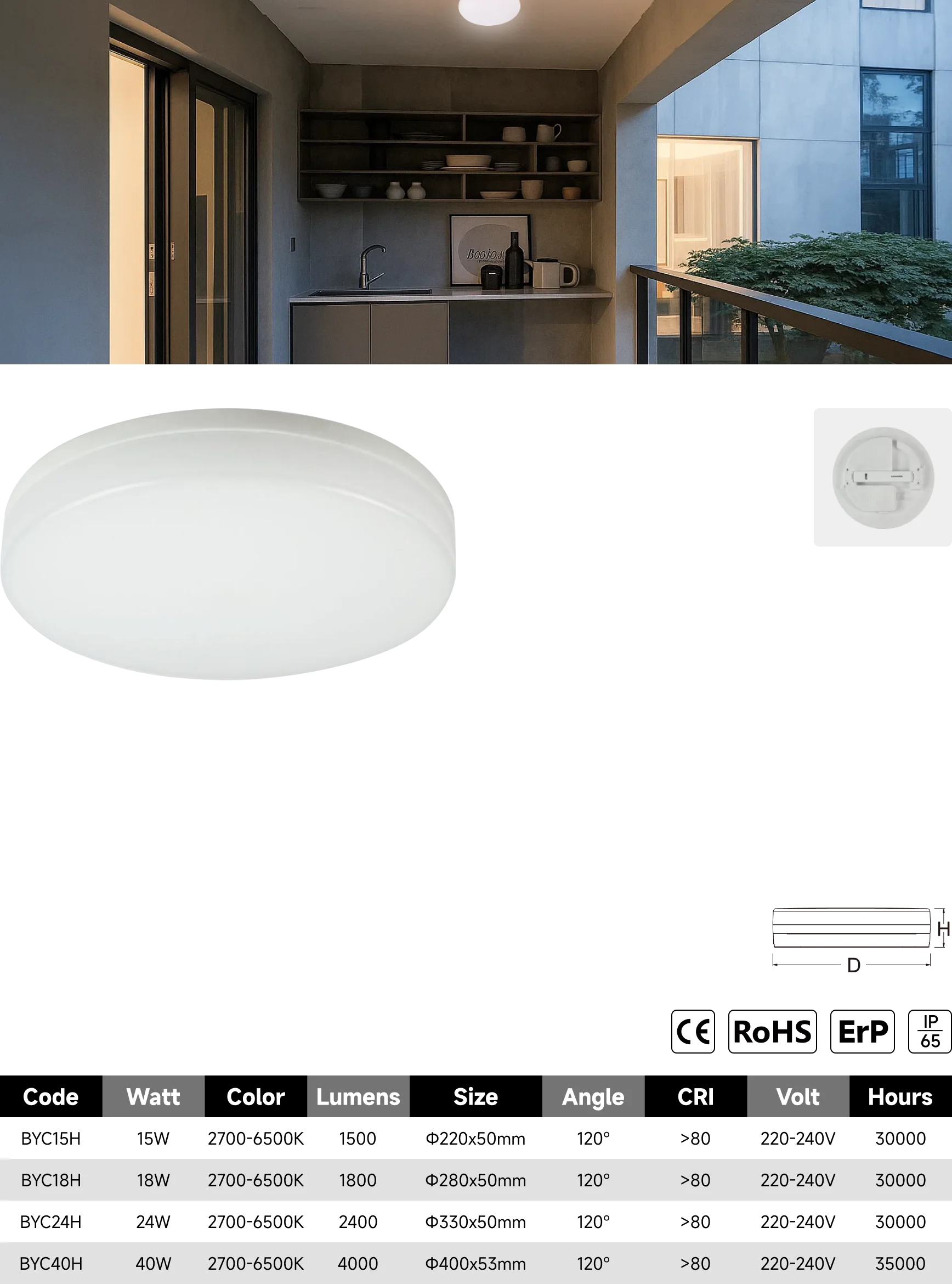 BYC-H ceiling light catalogue