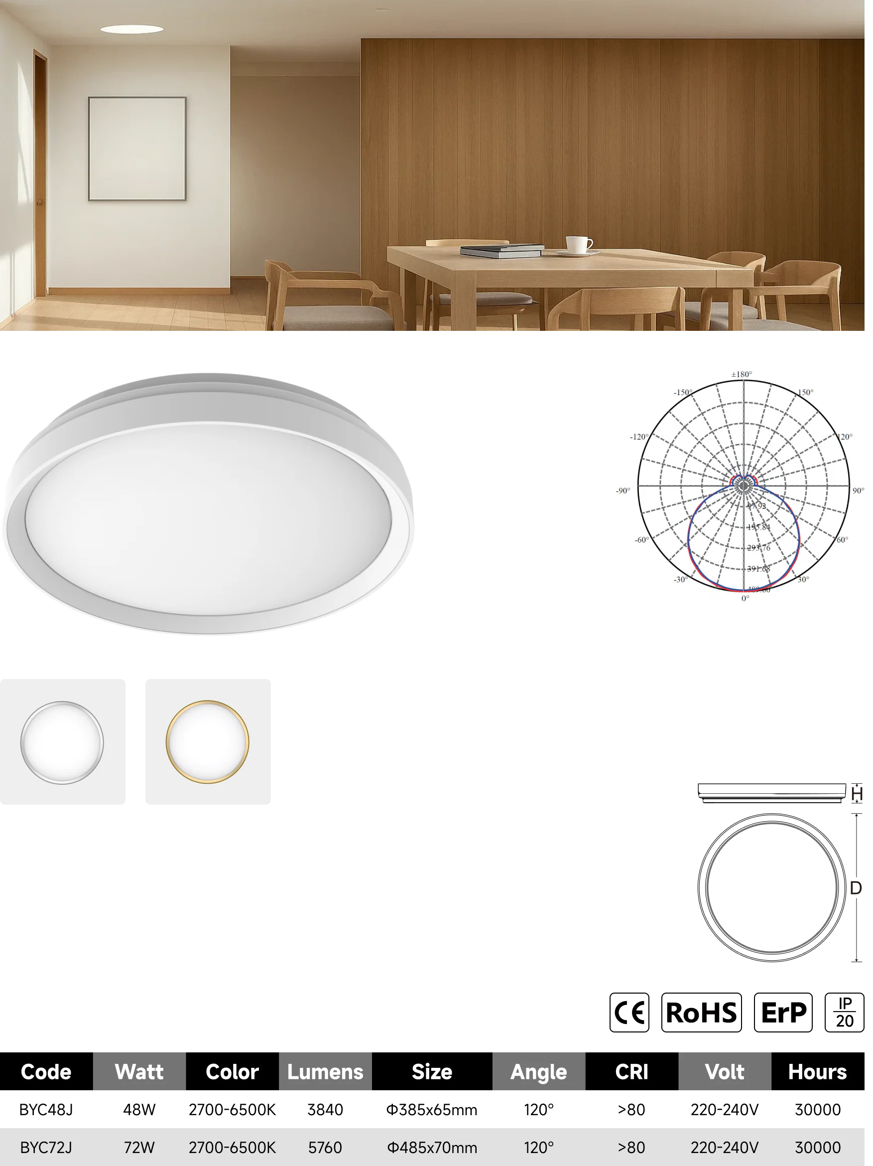BYC-J ceiling light catalogue